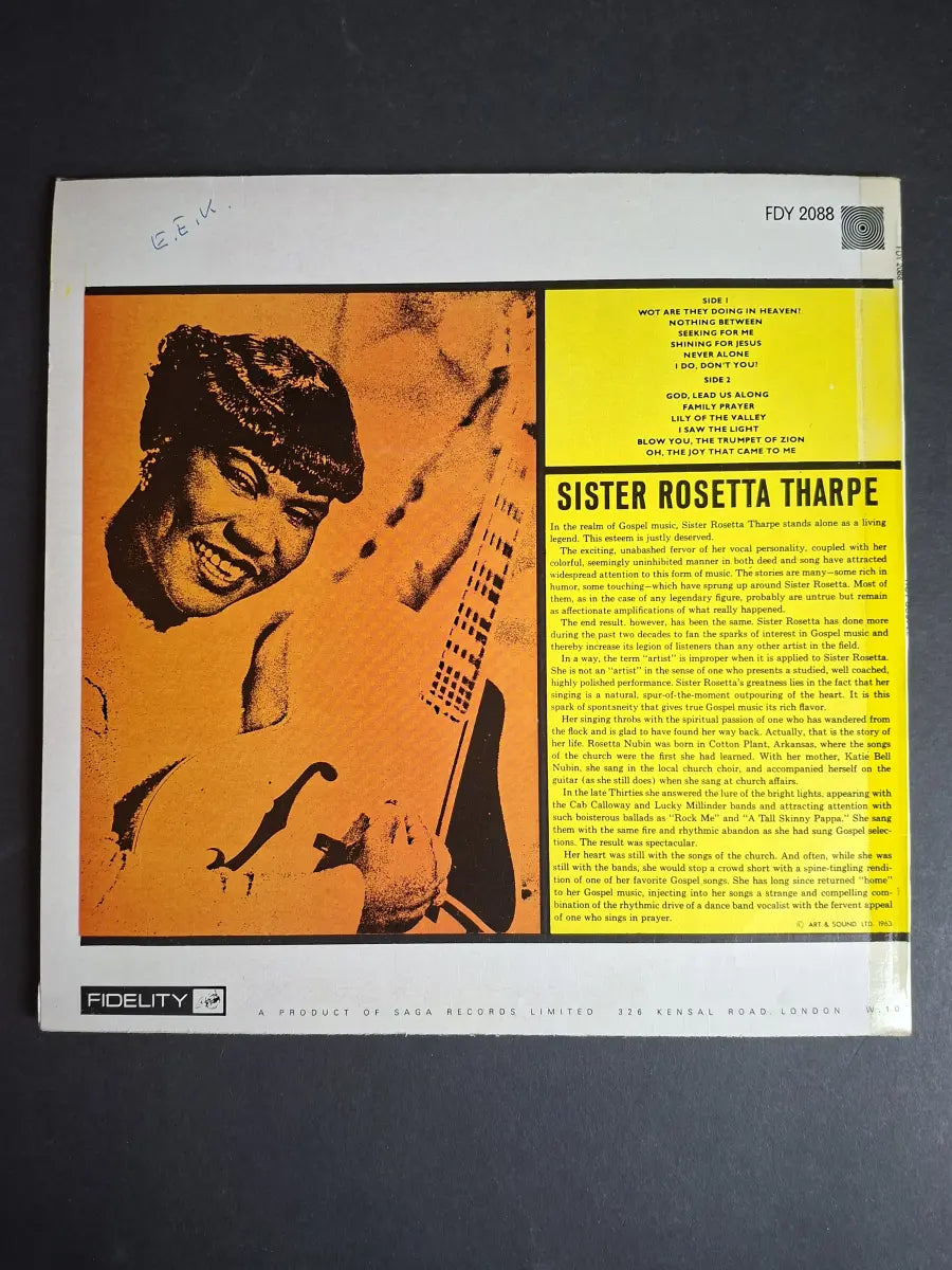 Sister Rosetta Tharpe And The Hot Gospel Tabernacle Choir & Players* – Negro Gospel
