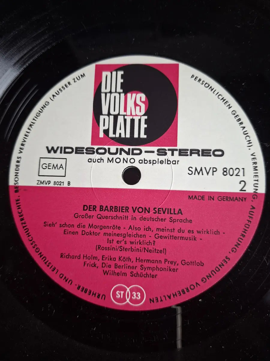 Gioacchino Rossini – Der Barbier von Sevilla, Großer Querschnitt In Deutscher Sprache