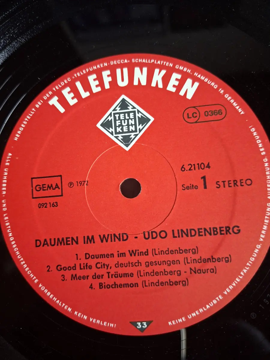 Udo Lindenberg – Daumen Im Wind