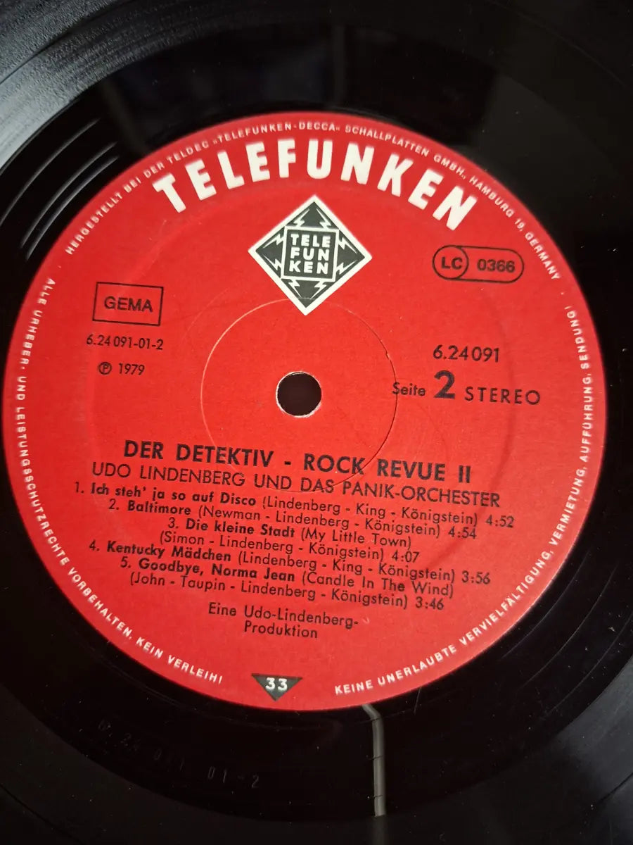 Udo Lindenberg Und Das Panikorchester – Der Detektiv - Rock Revue 2