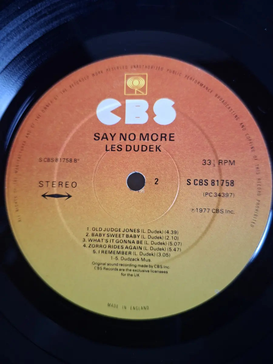 Les Dudek – Say No More