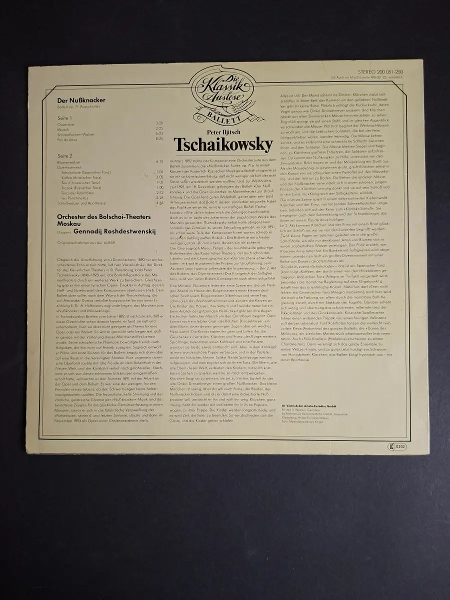 Peter Tschaikowsky - Der Nussknacker. Ballett Op.