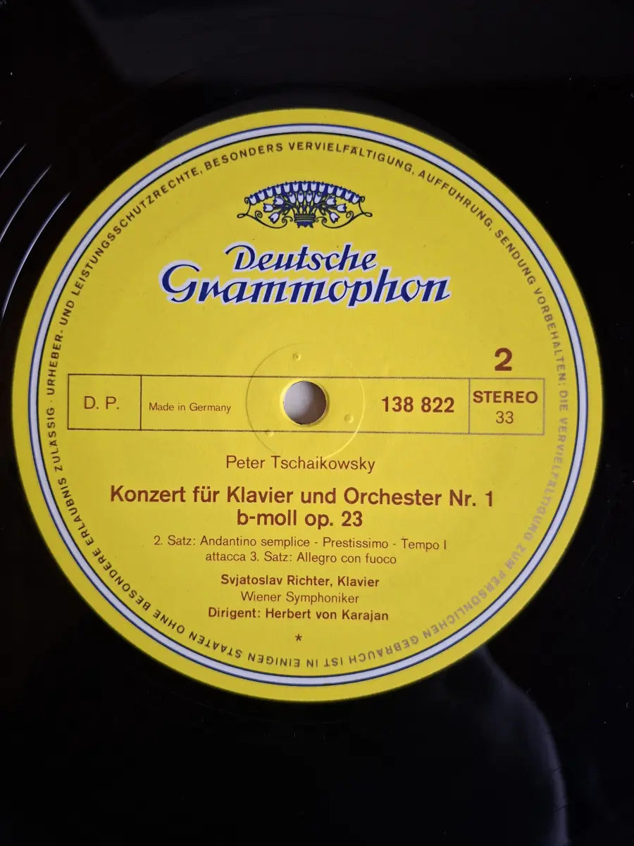 Tschaikowsky, Sviatoslav Richter, Herbert Von Karajan, Wiener Symphoniker – Klavierkonzert Nr. 1 B-Moll