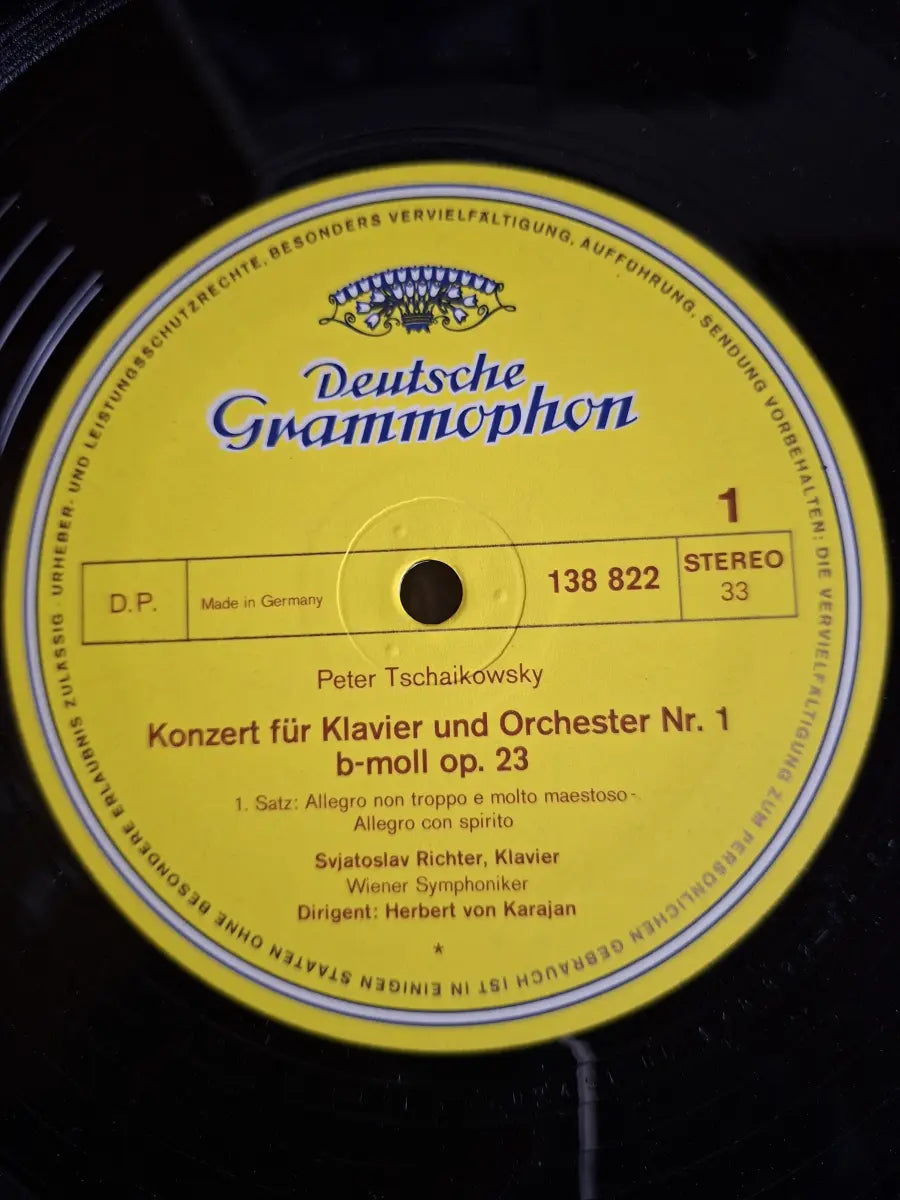 Tschaikowsky, Sviatoslav Richter, Herbert Von Karajan, Wiener Symphoniker – Klavierkonzert Nr. 1 B-Moll