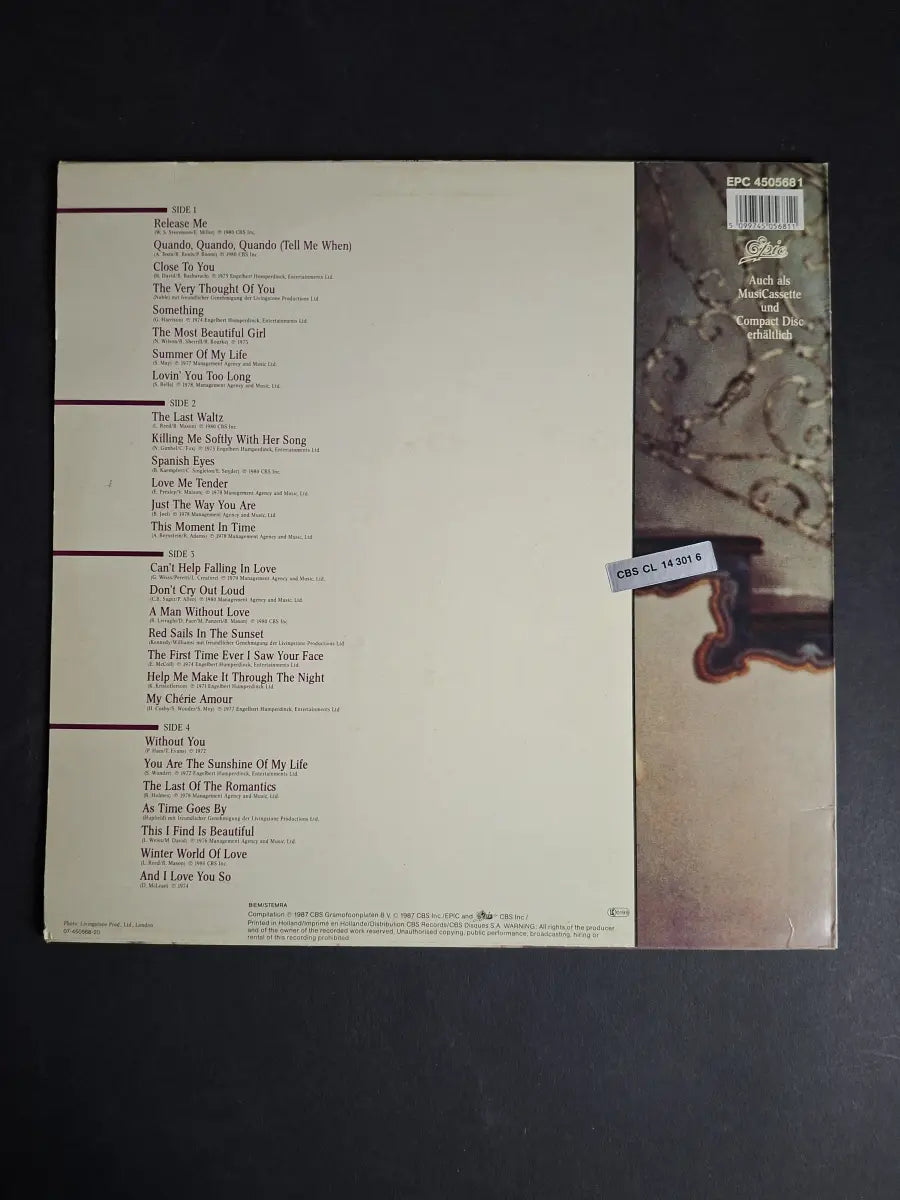 Engelbert – Liebeslieder · Engelbert Singt Romantische Welterfolge