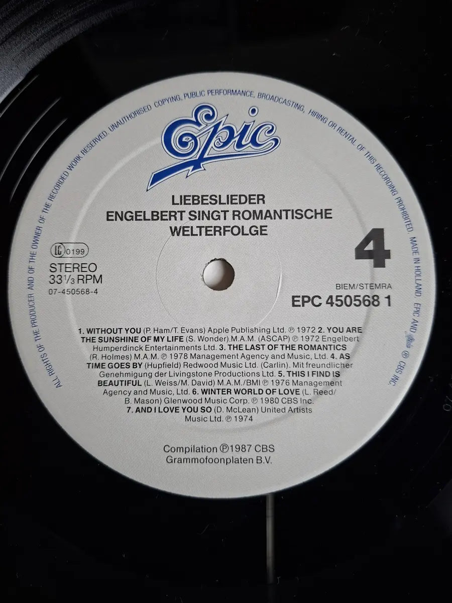 Engelbert – Liebeslieder · Engelbert Singt Romantische Welterfolge