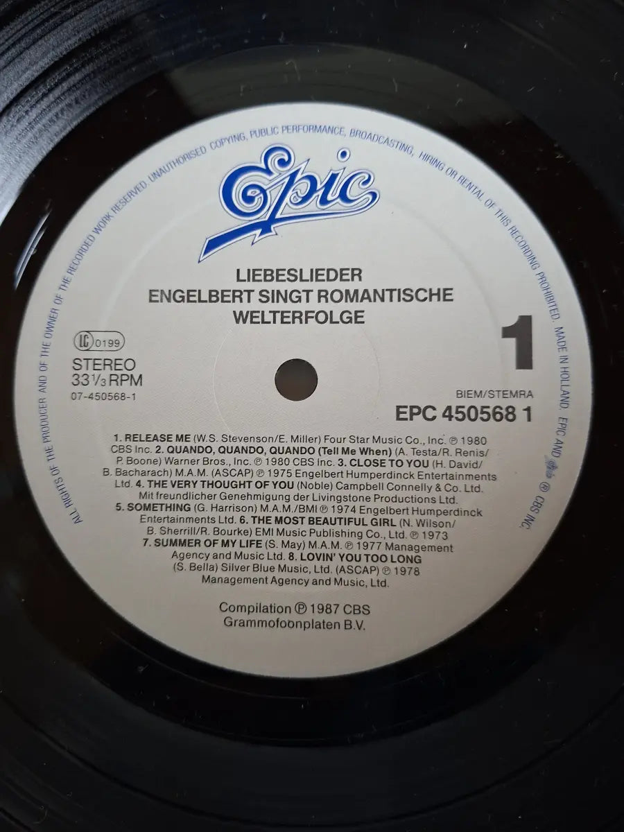 Engelbert – Liebeslieder · Engelbert Singt Romantische Welterfolge