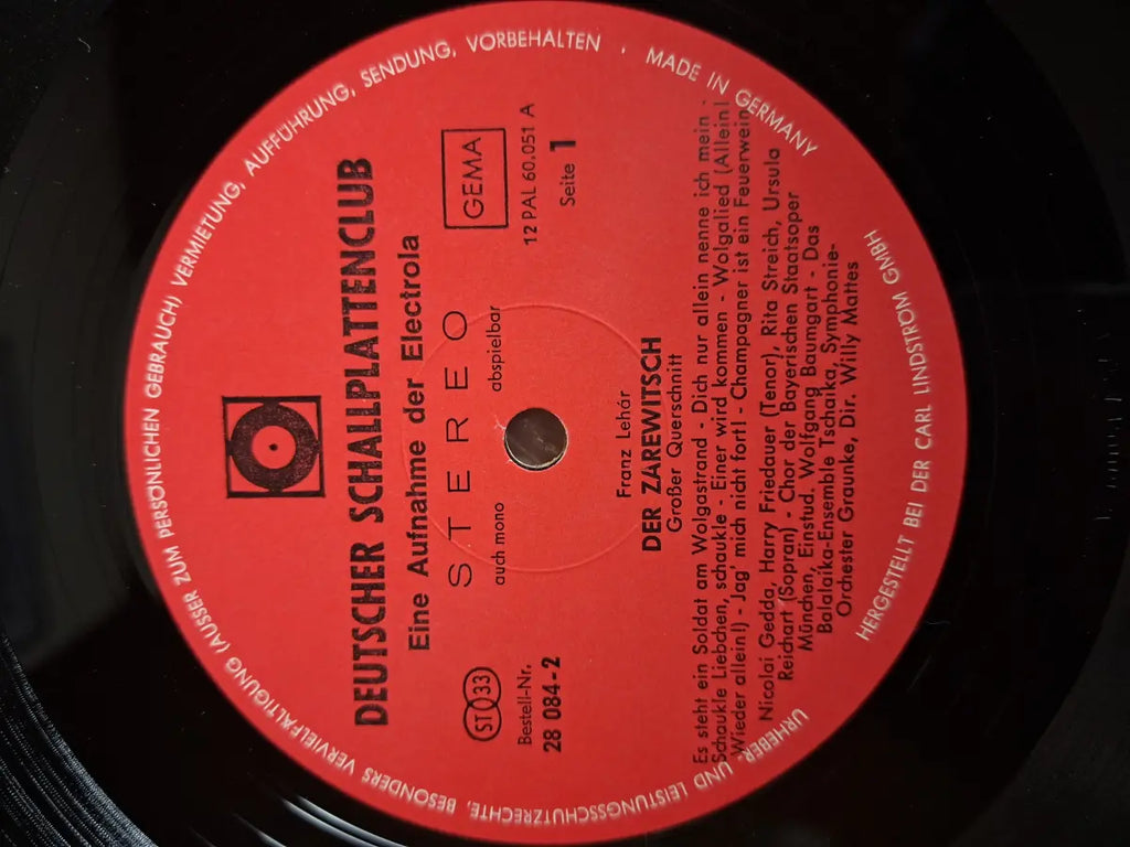 Nicolai Gedda, Harry Friedauer, Rita Streich, Ursula Reichart, Chor Der Bayerischen Staatsoper, Das Balalaika-Ensemble Tschaika, Symphonie-Orchester Graunke – Der Zarewitsch