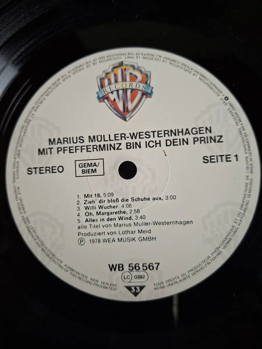 Marius Müller-Westernhagen – Mit Pfefferminz Bin Ich Dein Prinz