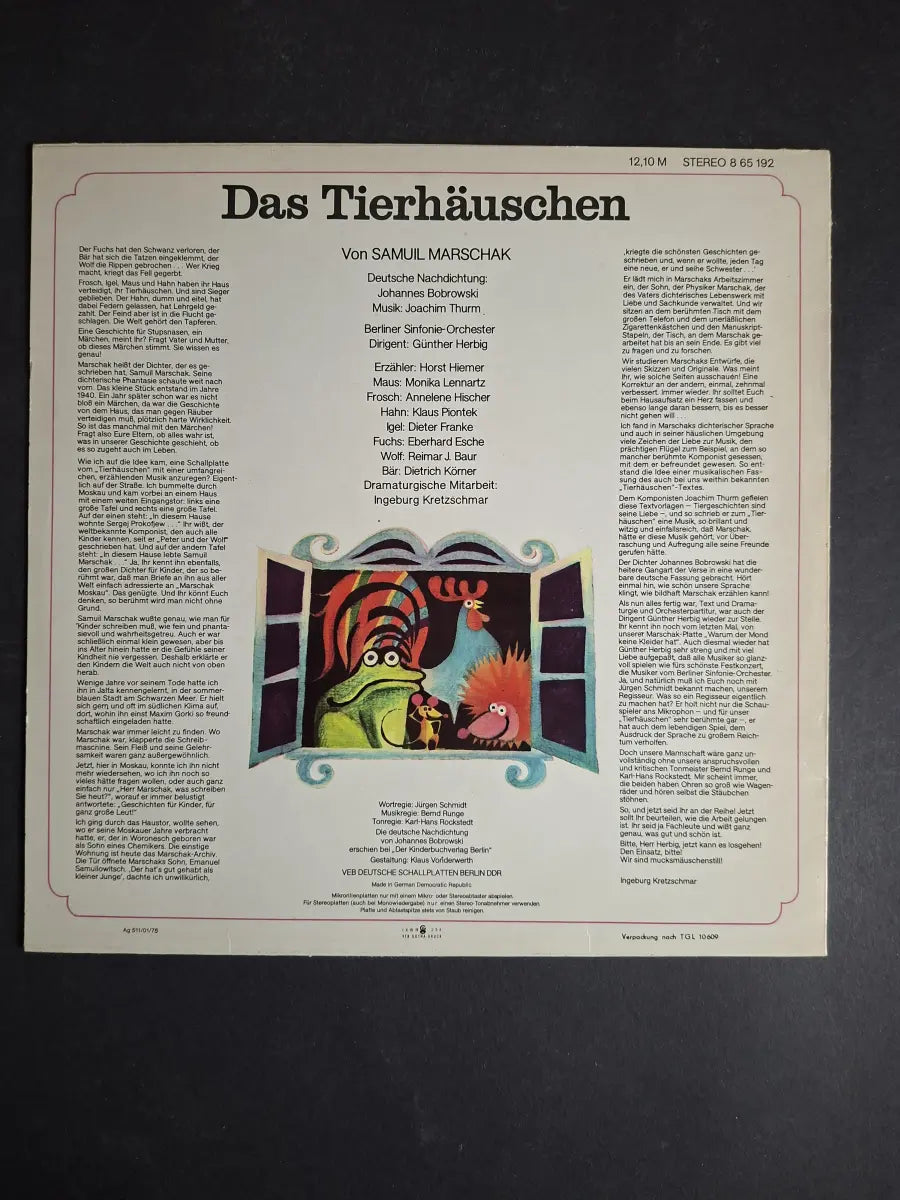Samuil Marschak – Das Tierhäuschen