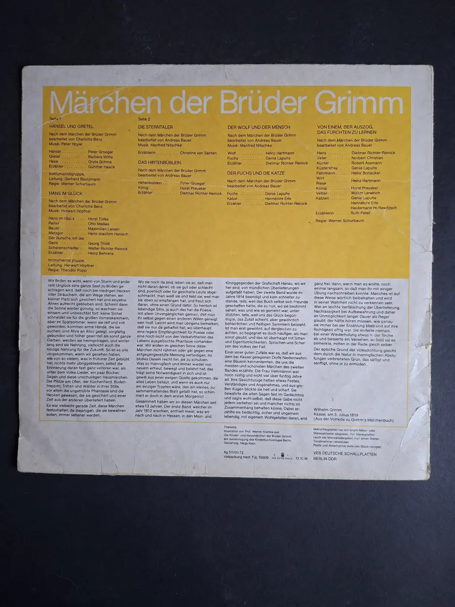 Gebrüder Grimm – Hänsel Und Gretel - Märchen Der Brüder Grimm