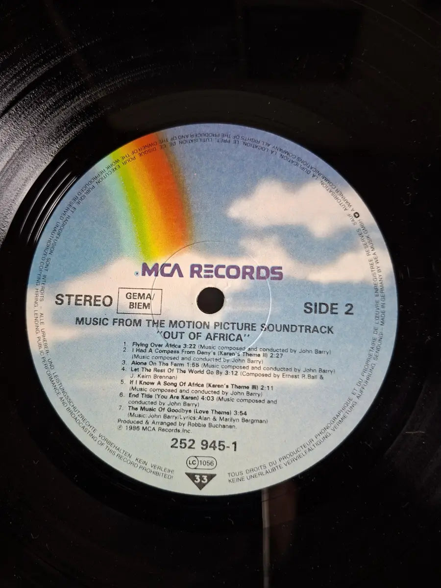 John Barry – Out Of Africa (Music From The Motion Picture Soundtrack)