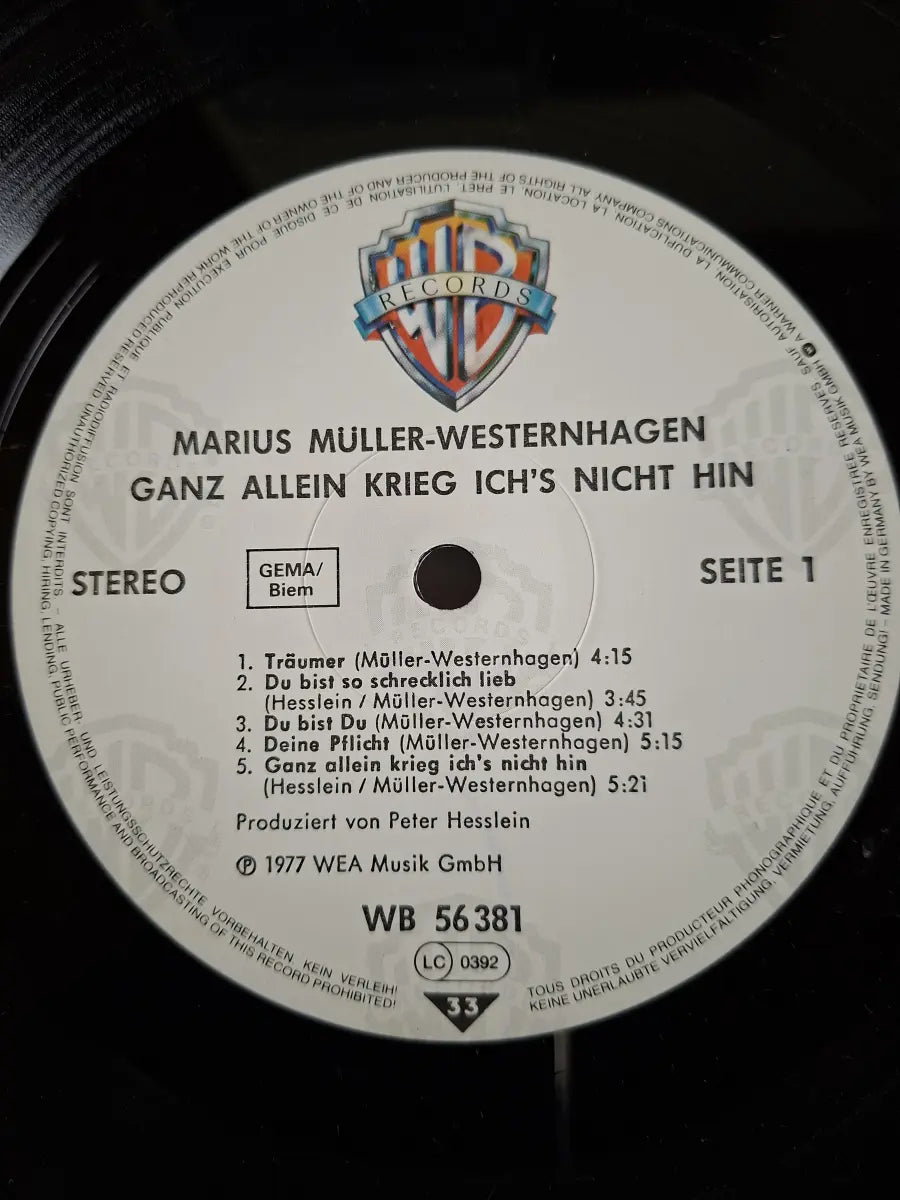 Marius Müller-Westernhagen – Ganz Allein Krieg Ich's Nicht Hin