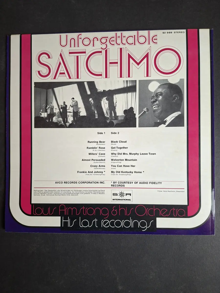Louis Armstrong & His Orchestra – His Last Recordings - Unforgettable Satchmo