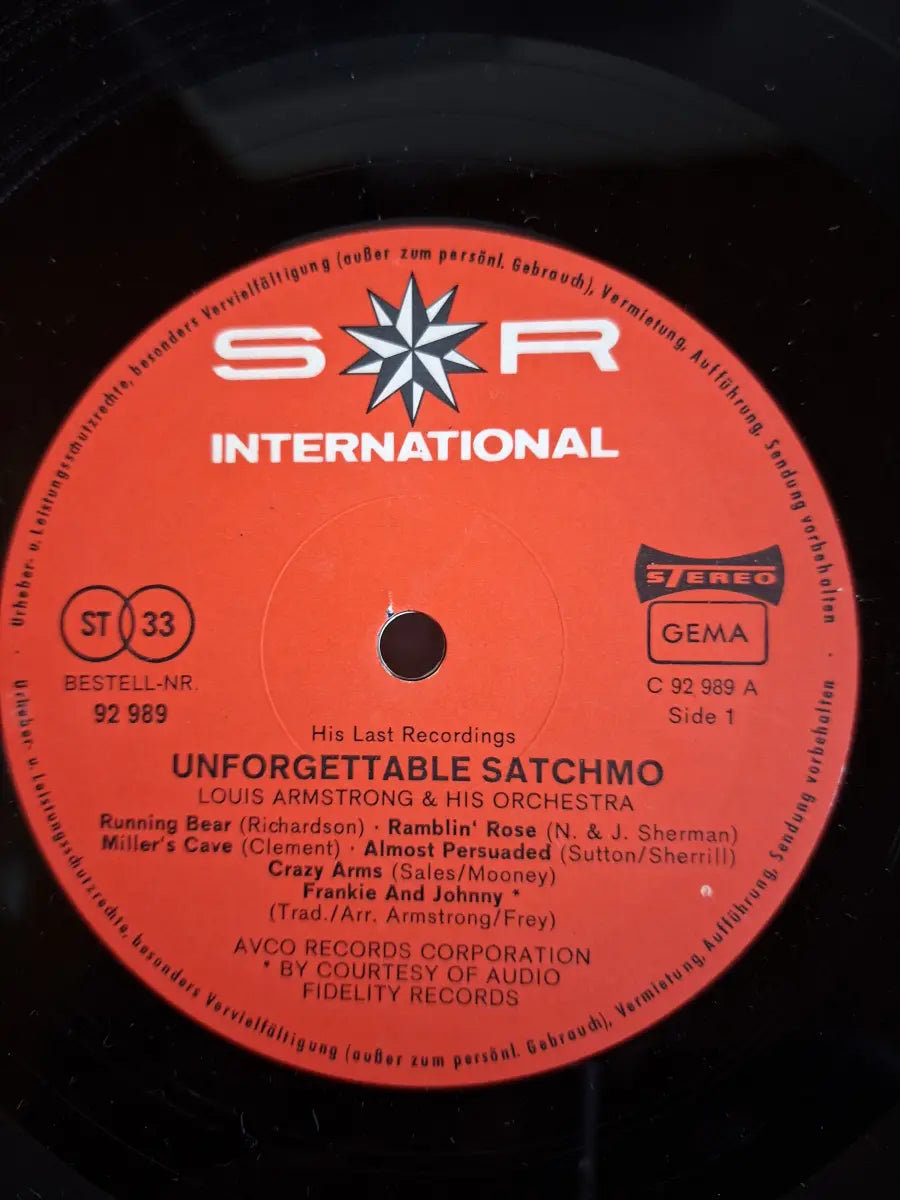 Louis Armstrong & His Orchestra – His Last Recordings - Unforgettable Satchmo