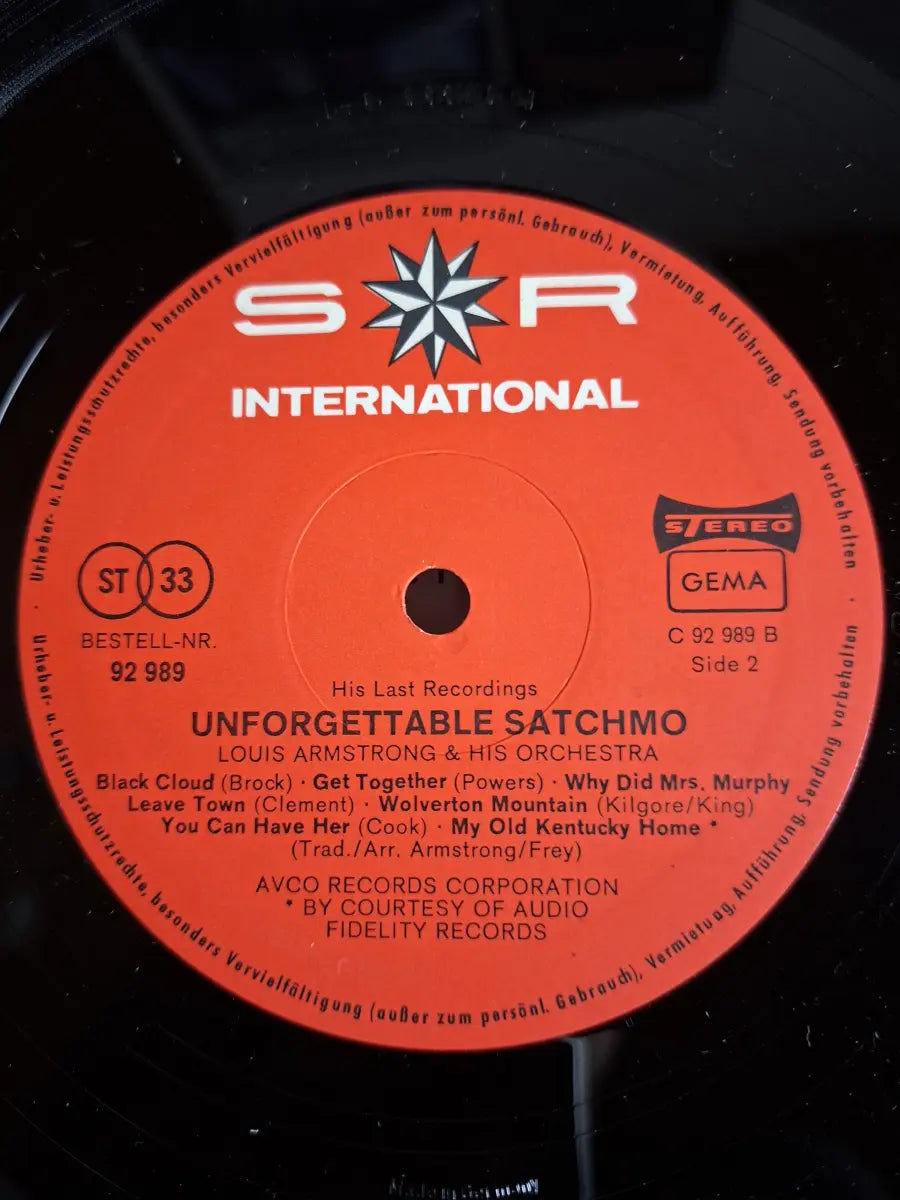 Louis Armstrong & His Orchestra – His Last Recordings - Unforgettable Satchmo