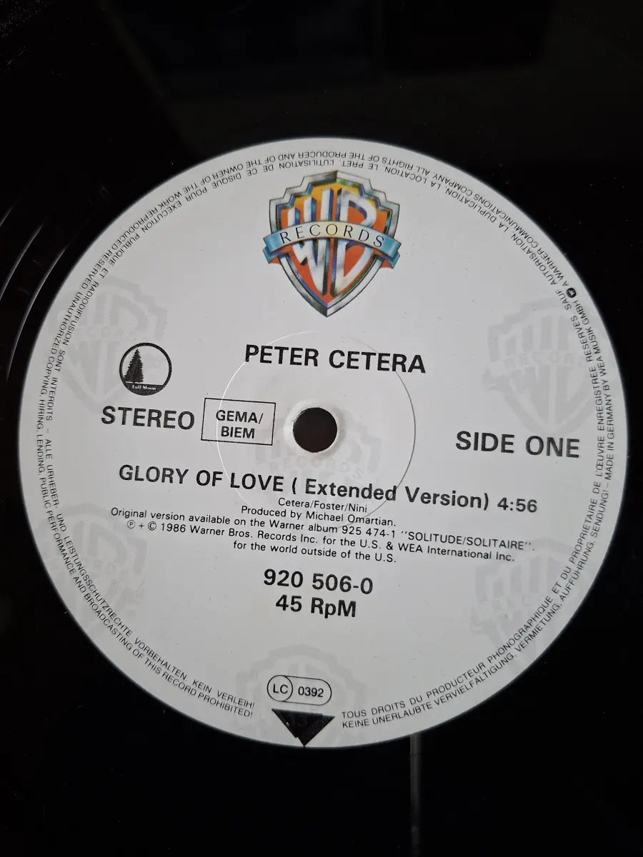 Peter Cetera – Glory Of Love (Extended Version)