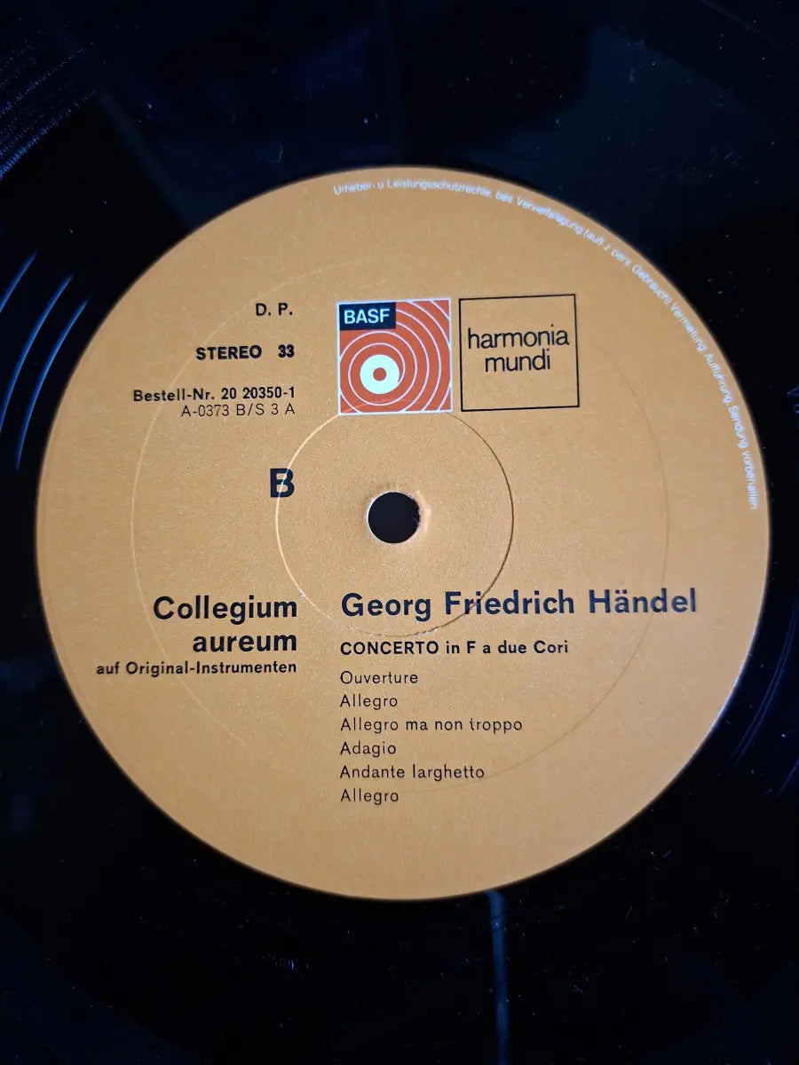 Collegium Aureum, Georg Friedrich Händel – Feuerwerksmusik Concerto F-Dur