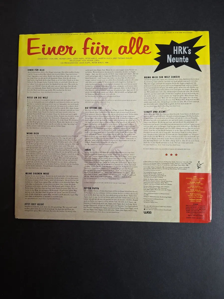 Heinz Rudolf Kunze – Einer Für Alle