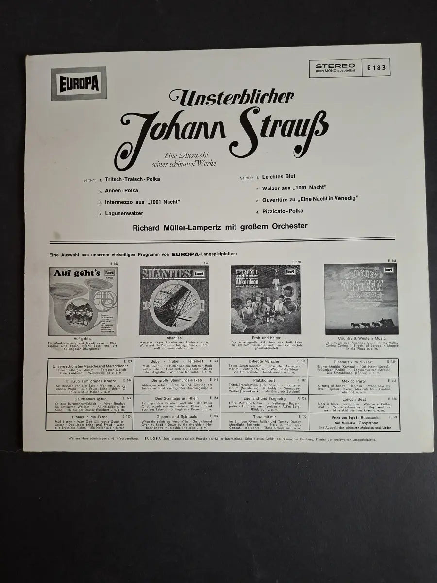 Richard Müller-Lampertz Mit Großem Orchester - Johann Strauß – Unsterblicher Johann Strauß