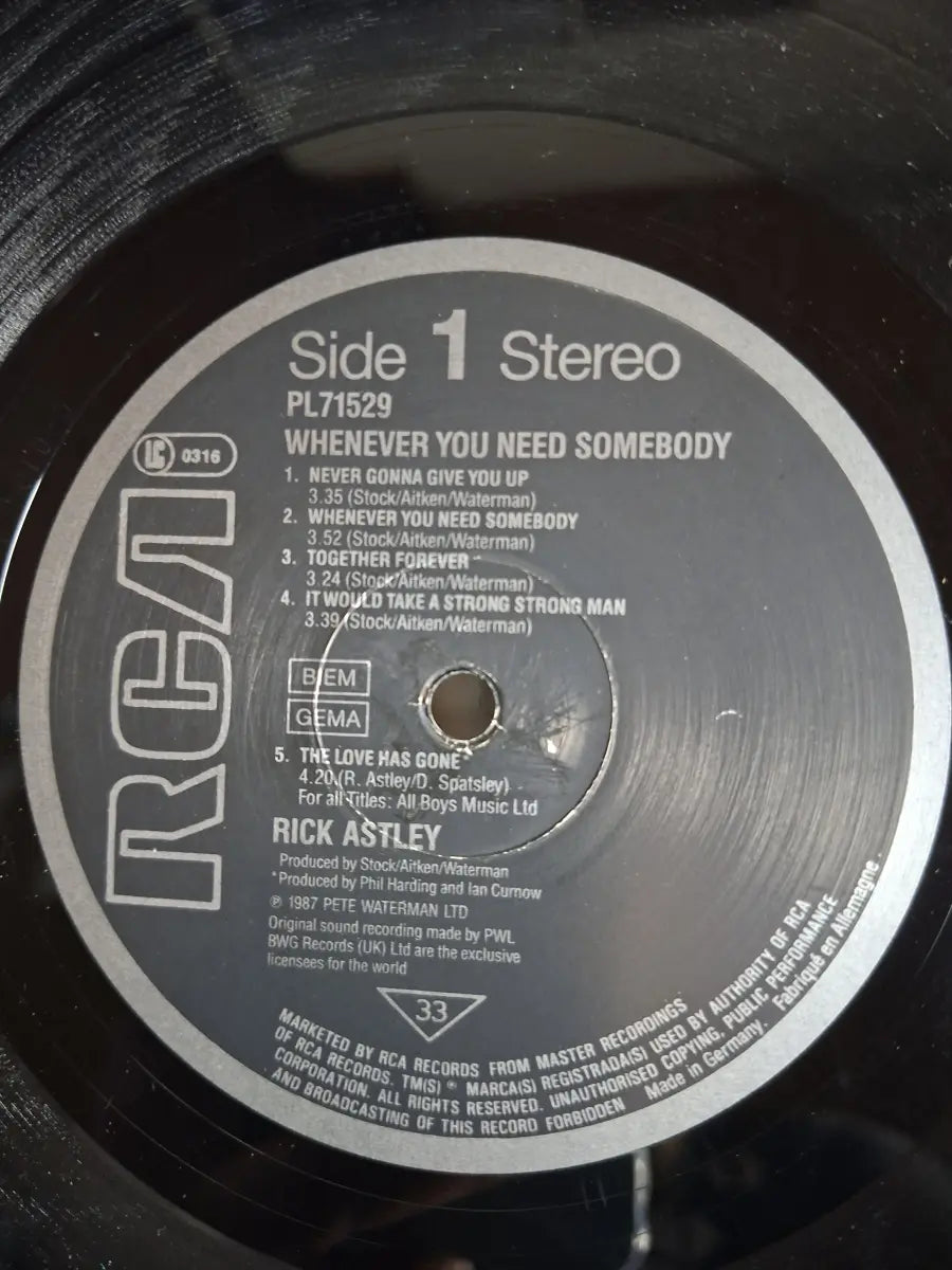Rick Astley – Whenever You Need Somebody