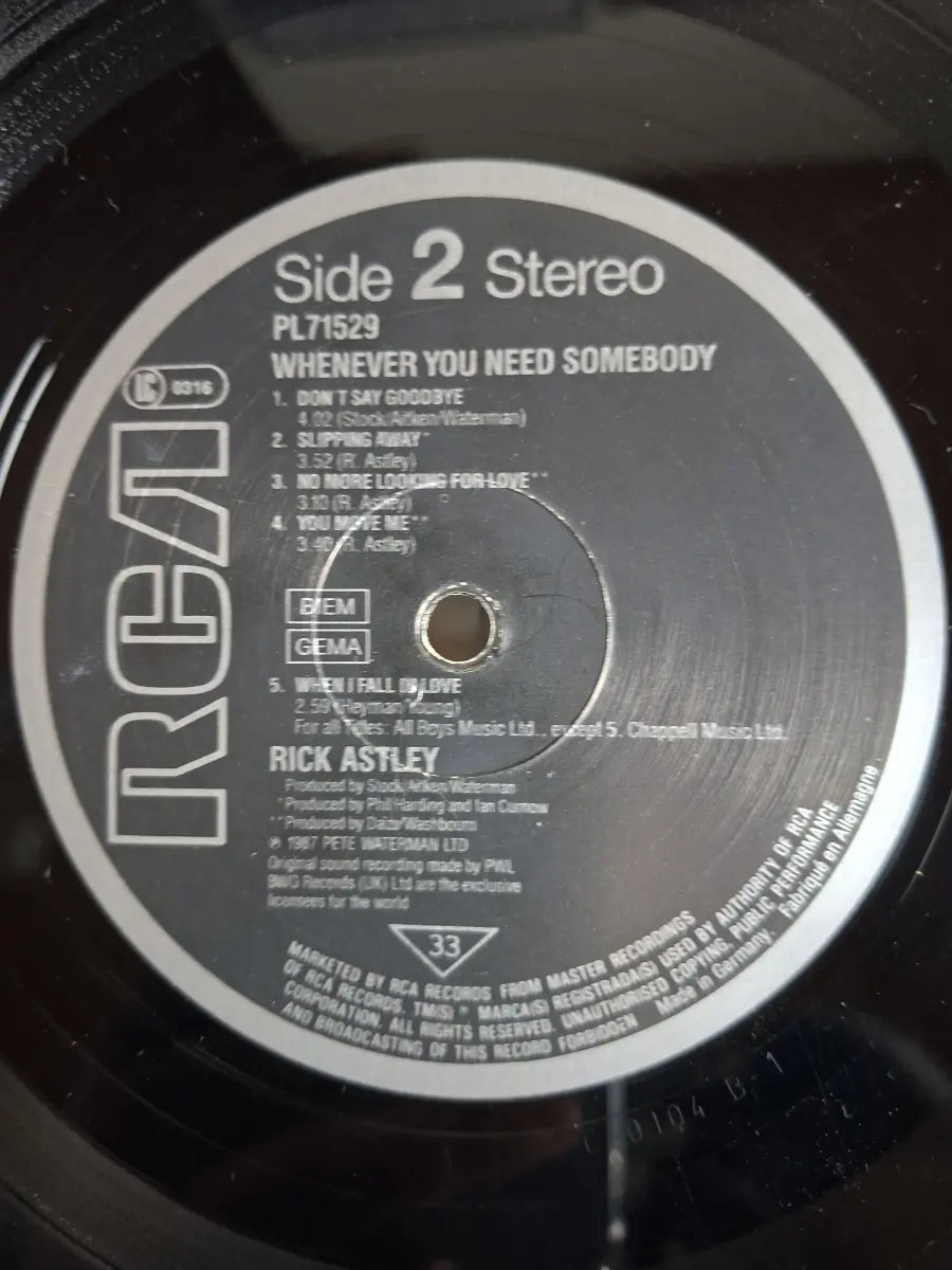 Rick Astley – Whenever You Need Somebody