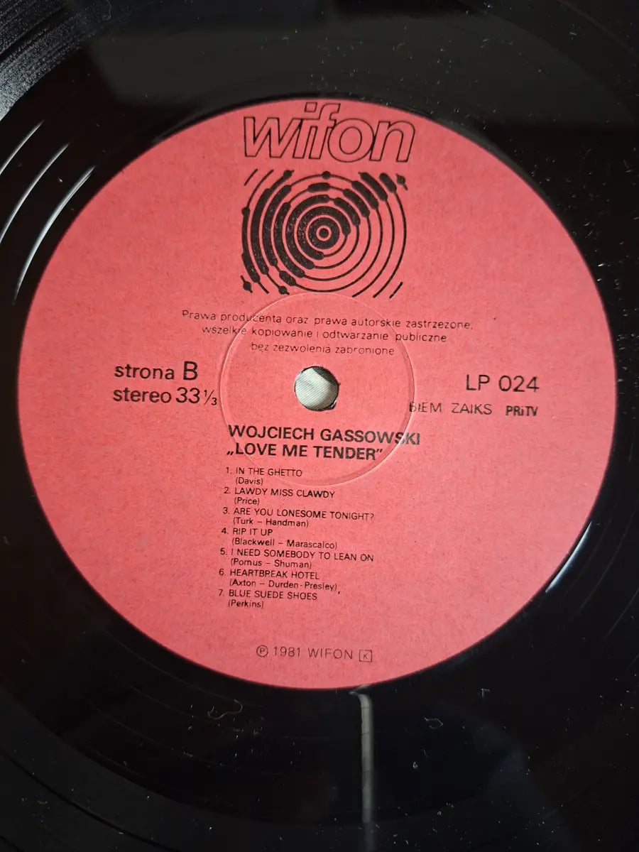 Wojciech Gąssowski – Love Me Tender
