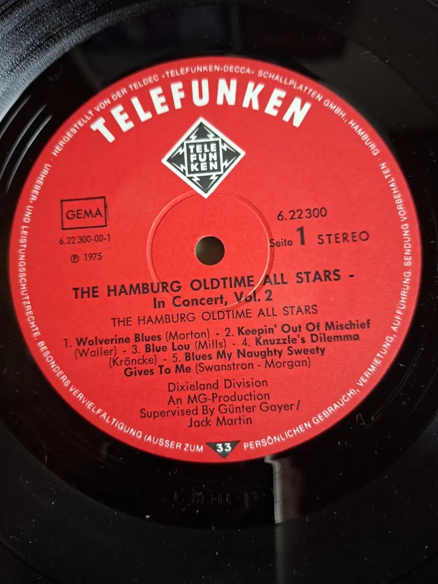 P. Kröhnke, G. Wiedecke, W. "Bolle" Burmeister, B. Benfeldt – The Hamburg Oldtime Allstars In Concert - Vol. 2