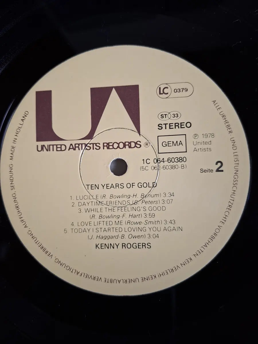 Kenny Rogers – Ten Years Of Gold