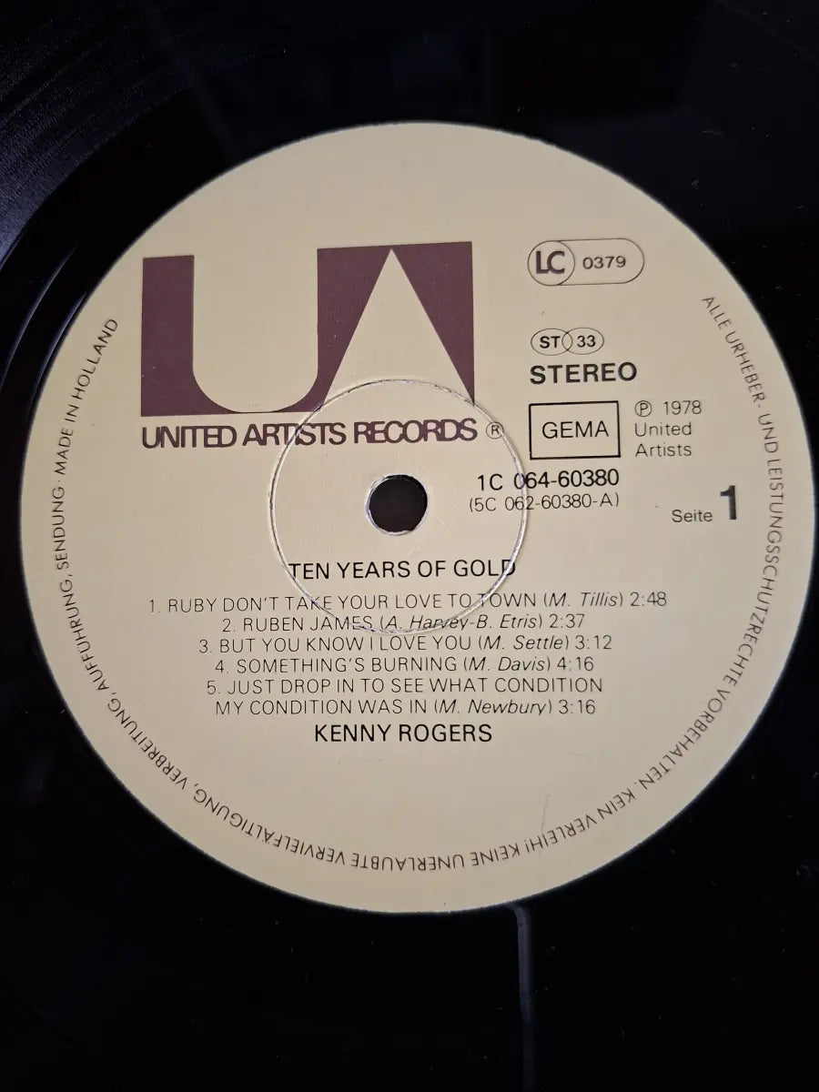 Kenny Rogers – Ten Years Of Gold