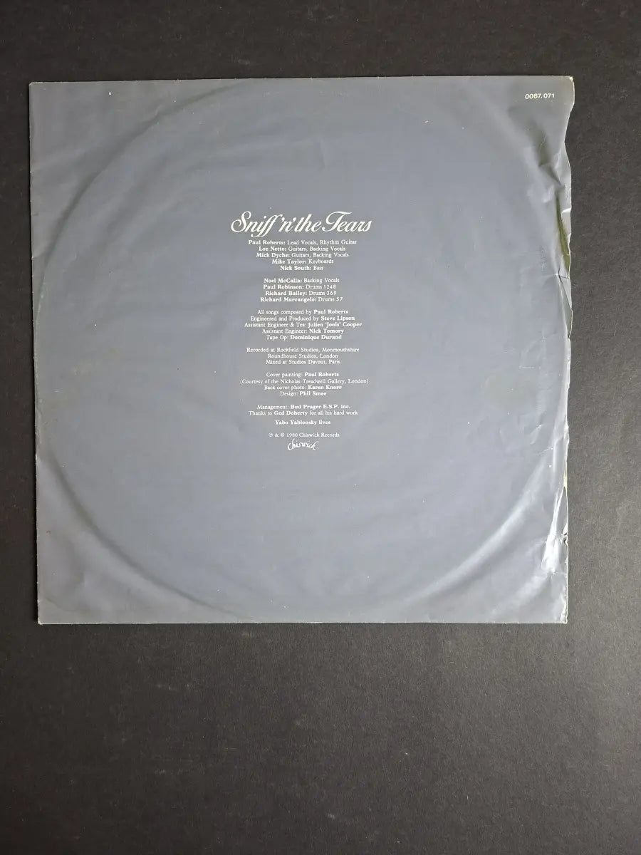 Sniff 'n' The Tears – The Game's Up