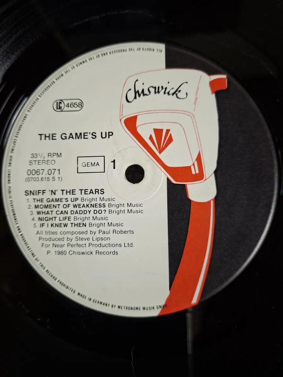 Sniff 'n' The Tears – The Game's Up