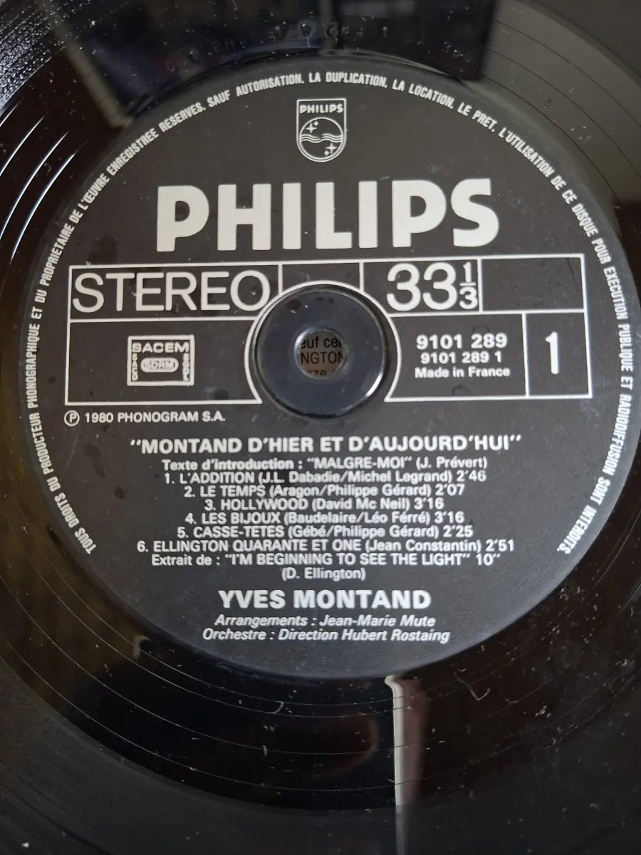 Yves Montand – Montand D'hier Et D'aujourd'hui