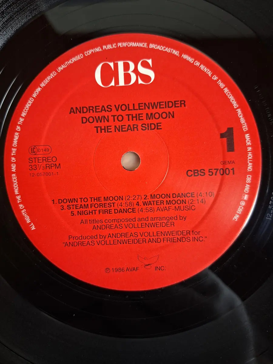 Andreas Vollenweider – Down To The Moon
