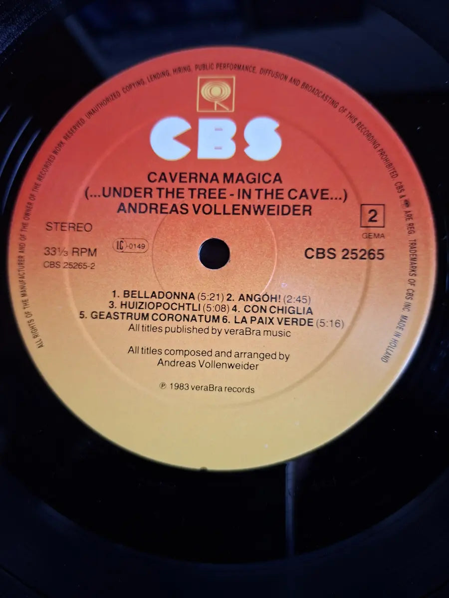 Andreas Vollenweider – Caverna Magica (...Under The Tree - In The Cave...)
