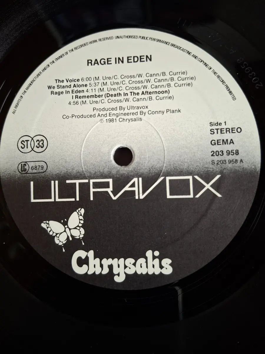 Ultravox – Rage In Eden