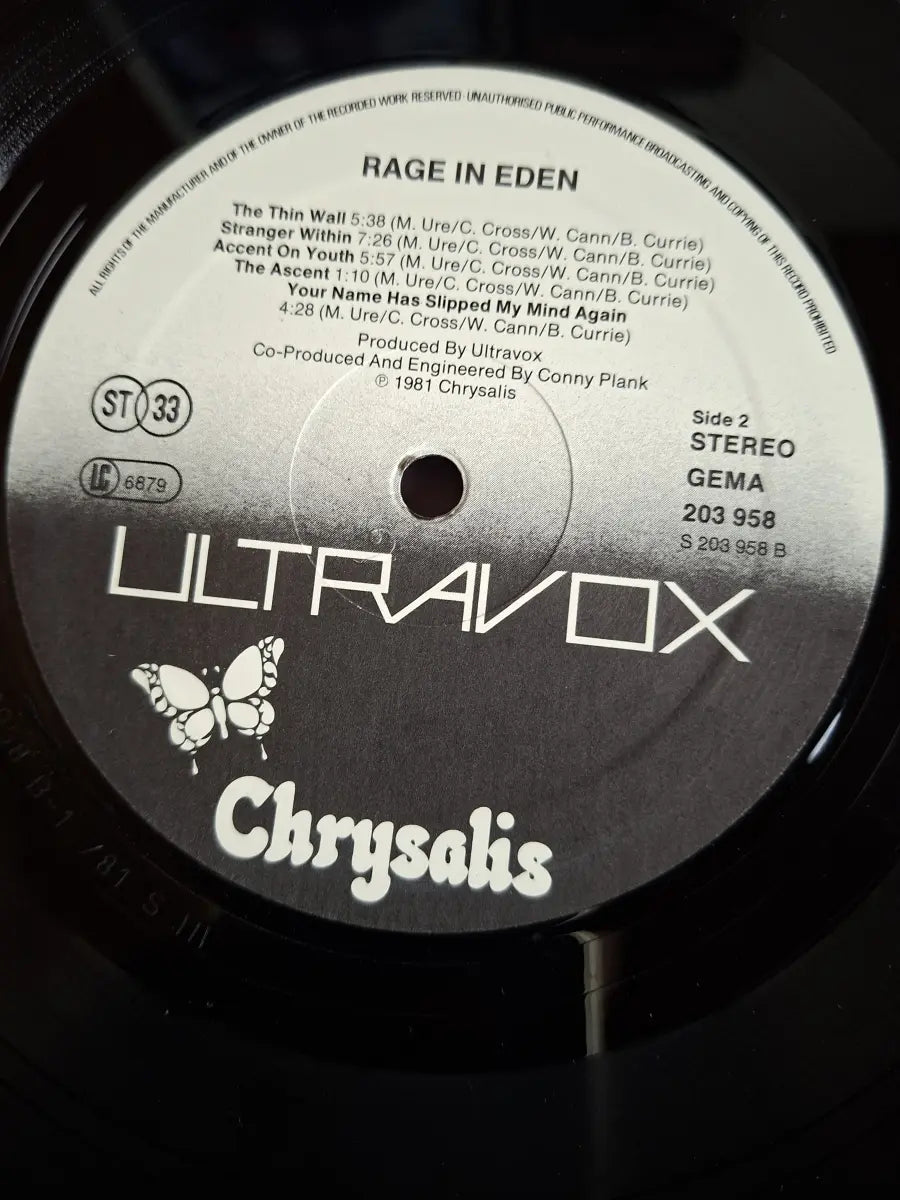 Ultravox – Rage In Eden