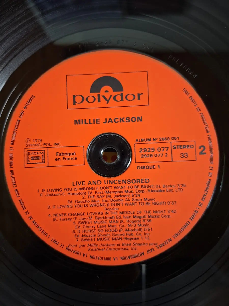 Millie Jackson – Live And Uncensored