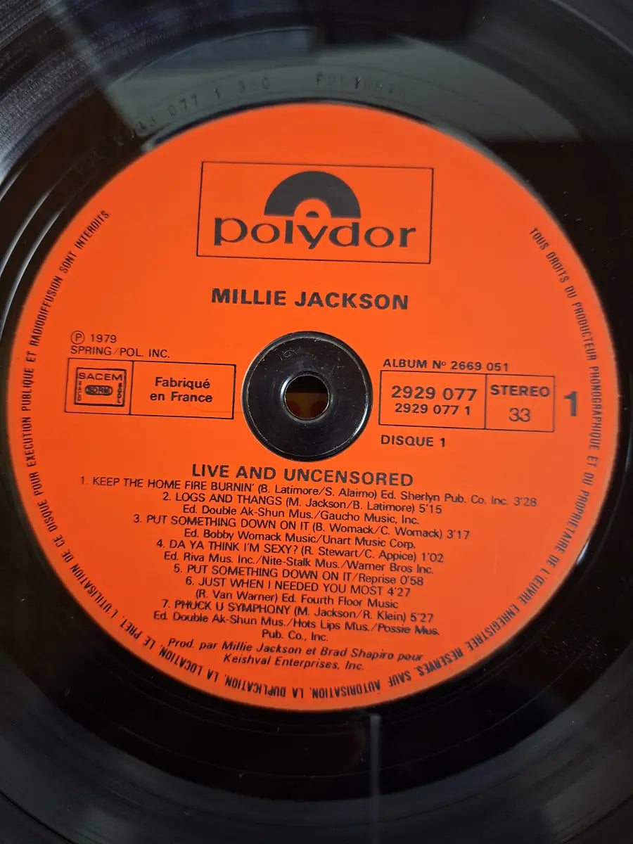 Millie Jackson – Live And Uncensored