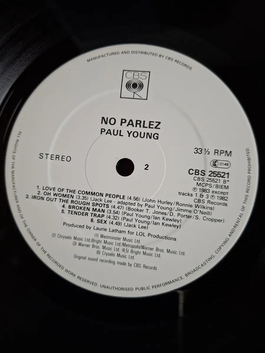 Paul Young – No Parlez