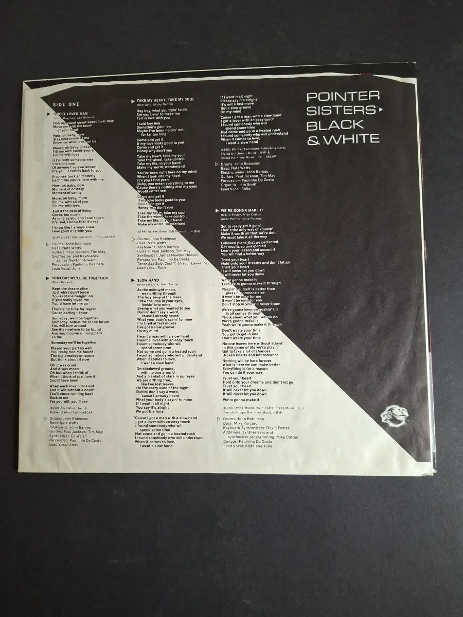 Pointer Sisters – Black & White