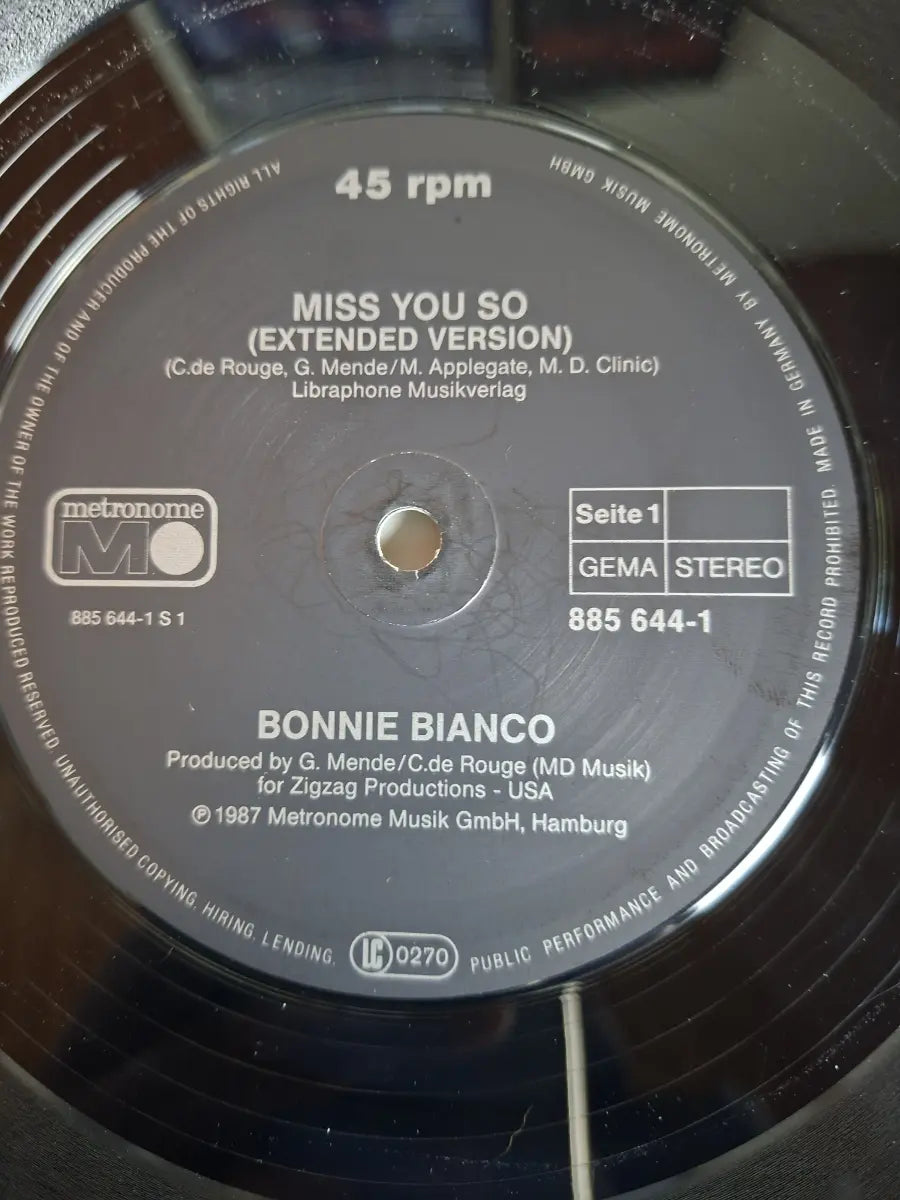 Bonnie Bianco – Miss You So