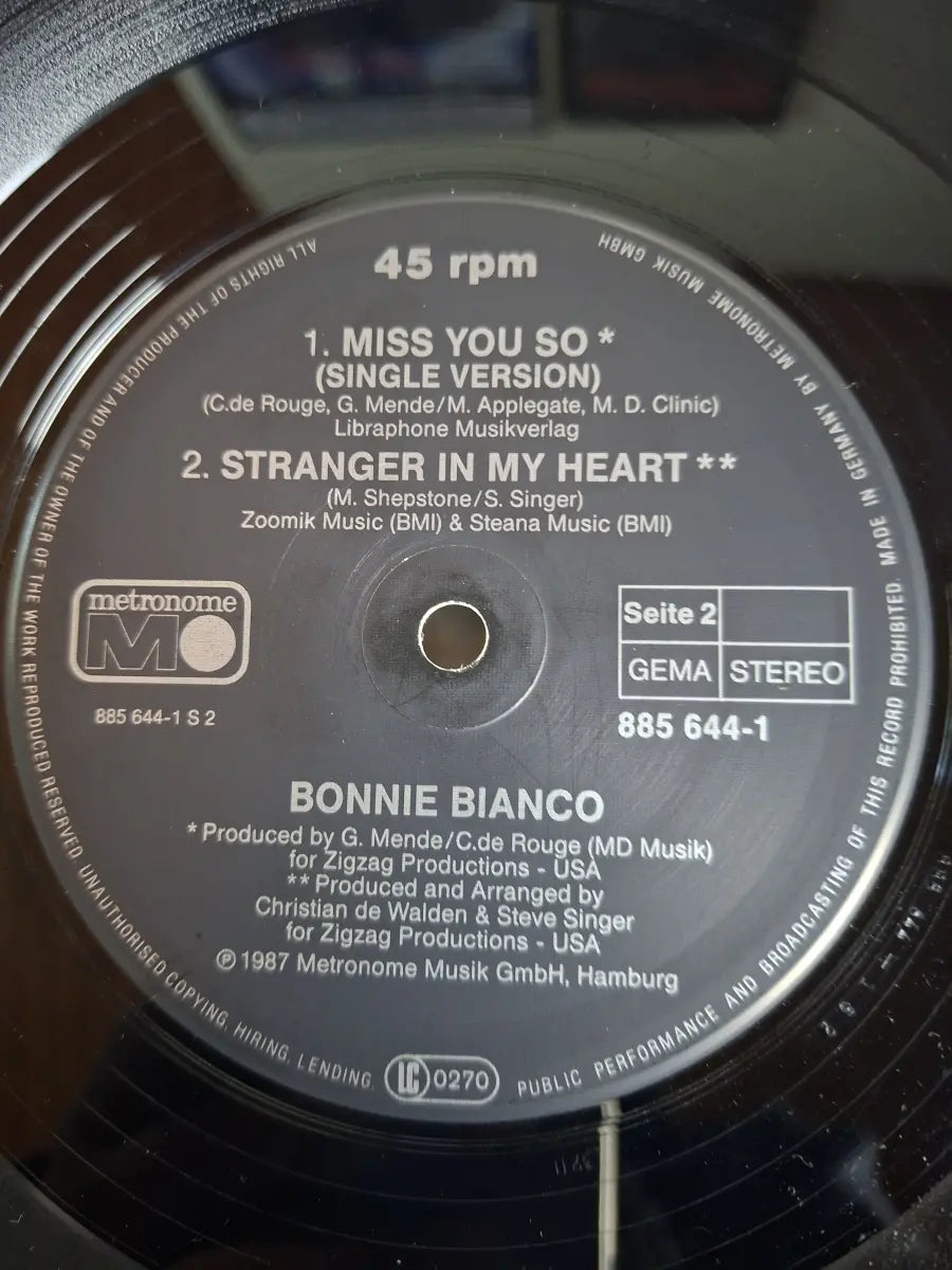 Bonnie Bianco – Miss You So