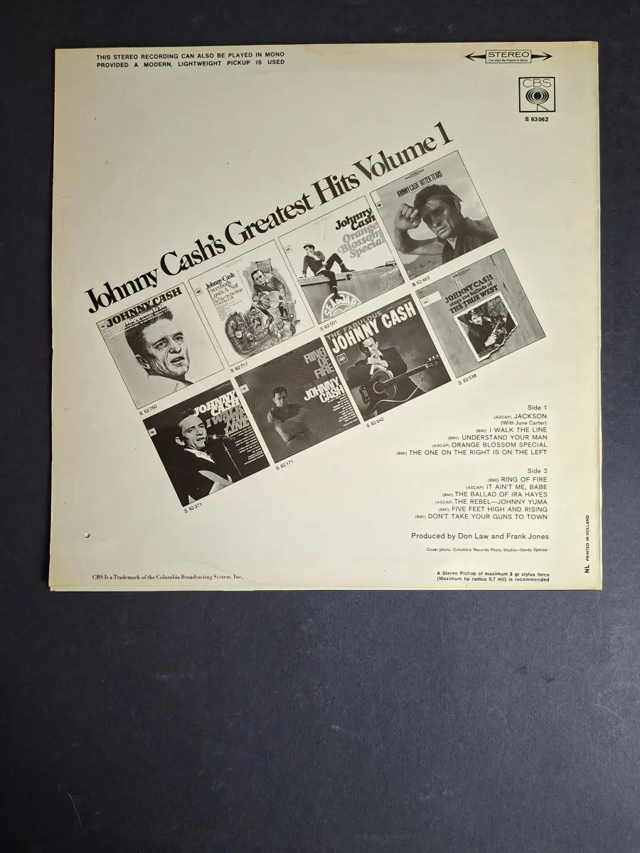 Johnny Cash – Johnny Cash's Greatest Hits Volume 1