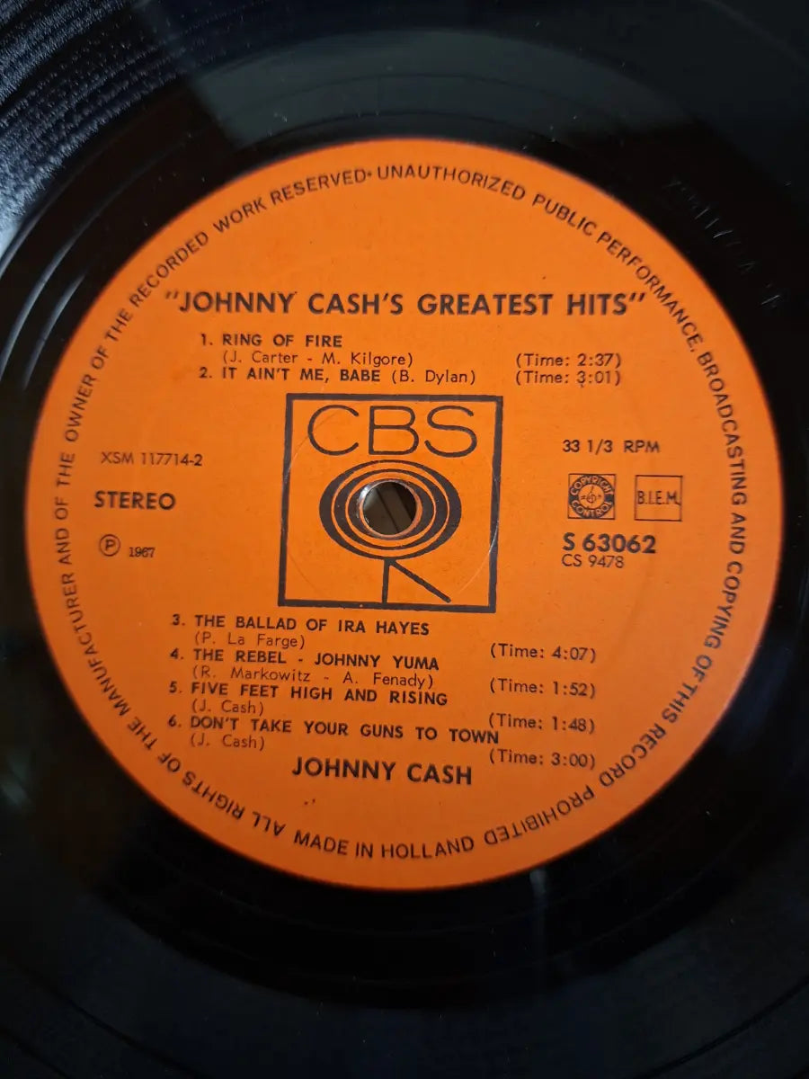 Johnny Cash – Johnny Cash's Greatest Hits Volume 1