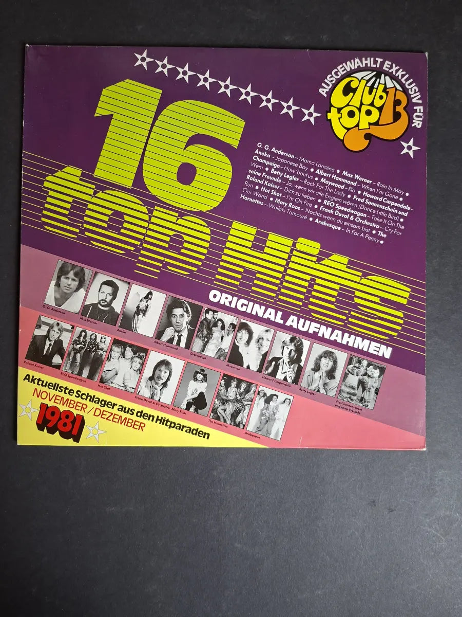 16 Top Hits - Aktuellste Schlager Aus Den Hitparaden November / Dezember 1981