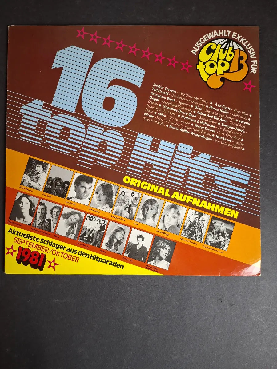 16 Top Hits - Aktuellste Schlager Aus Den Hitparaden September / Oktober 1981