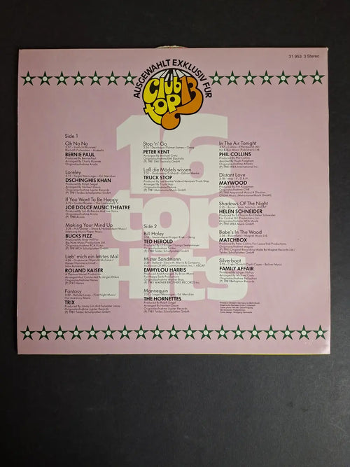 16 Top Hits - Aktuellste Schlager Aus Den Hitparaden Juli / August 1981