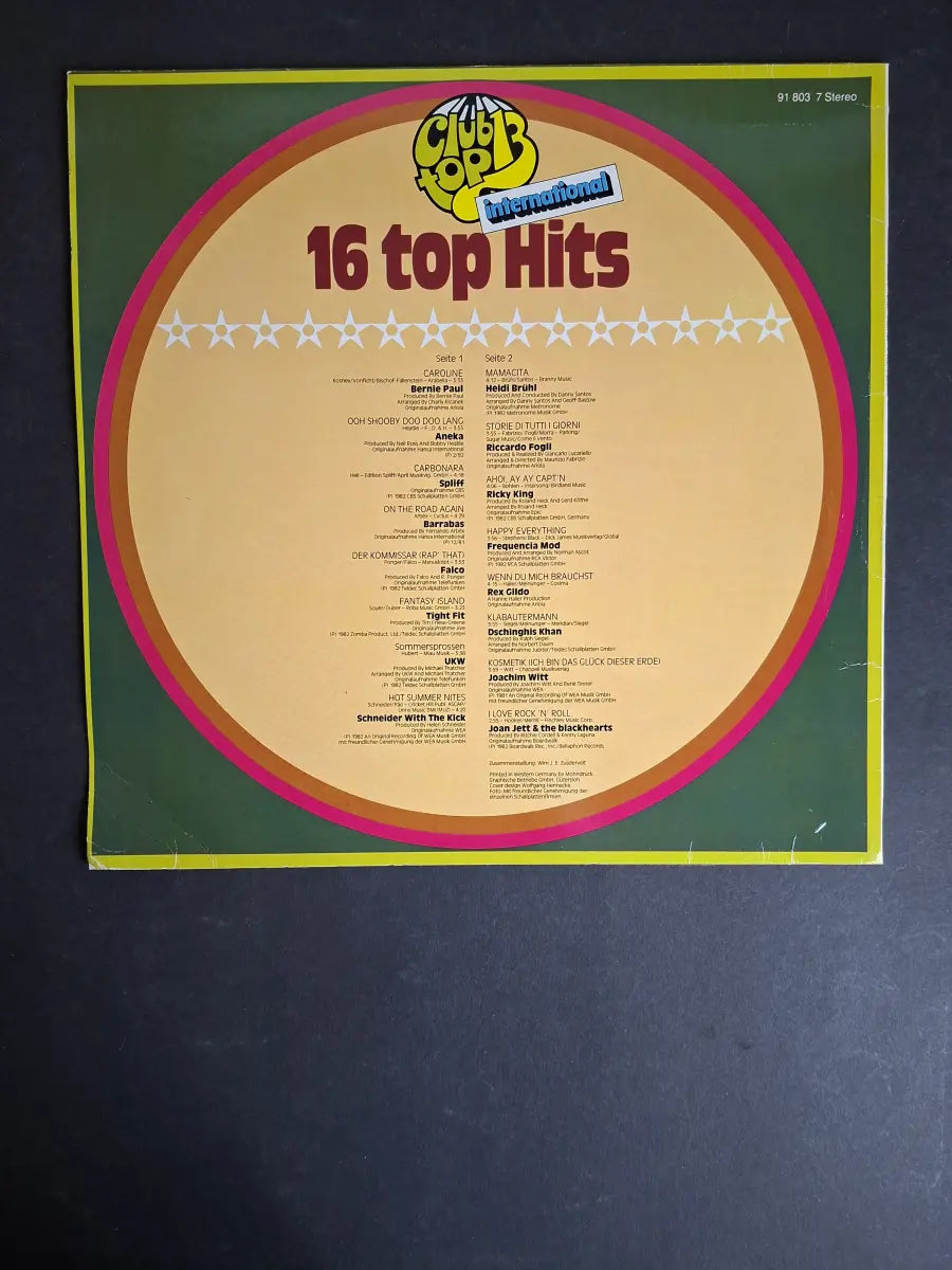 16 Top Hits - Aus Den Hitparaden Juli August 1982