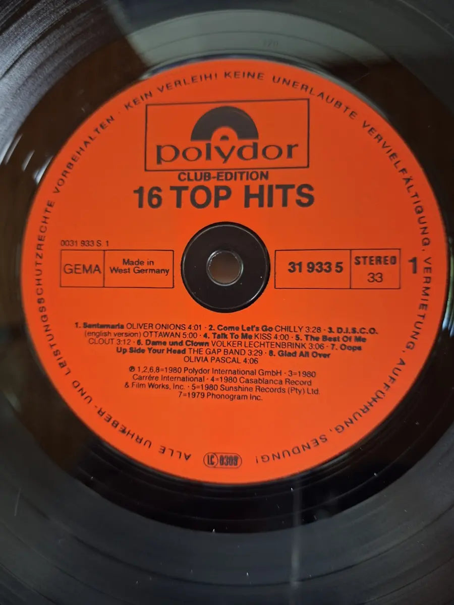 16 Top Hits - Aktuellste Schlager Aus Den Hitparaden Extra 1980